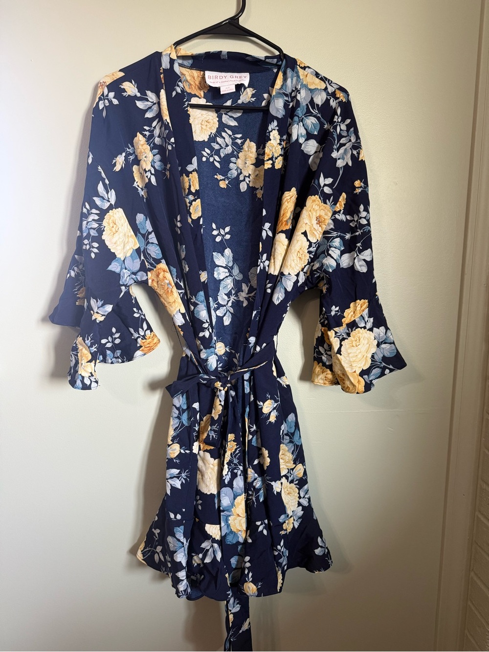Birdy Grey Navy Floral Robe